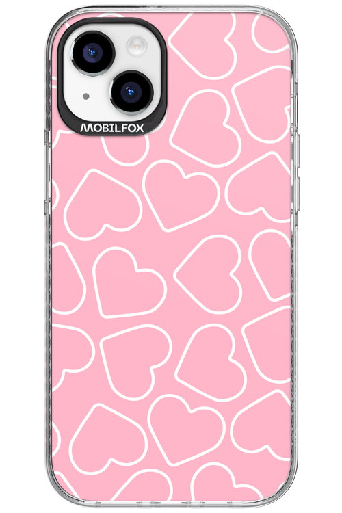 Line Heart Pink - Apple iPhone 15 Plus