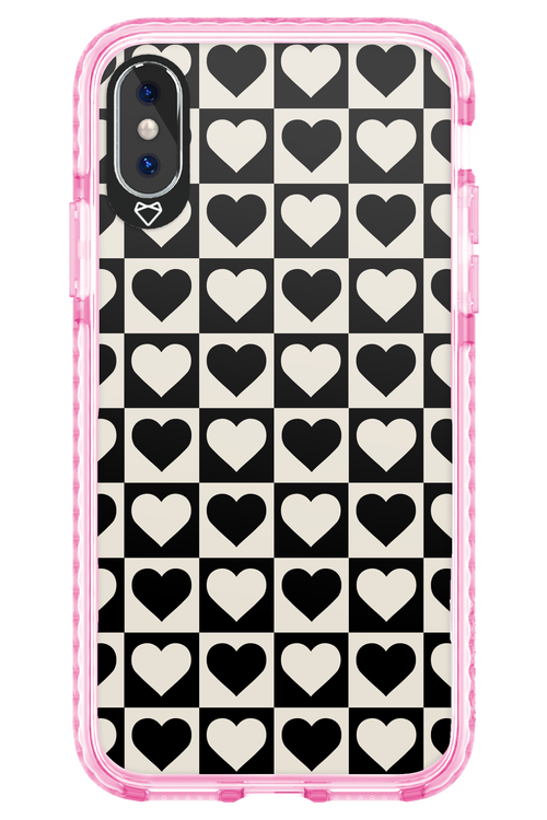 Checkered Heart - Apple iPhone X