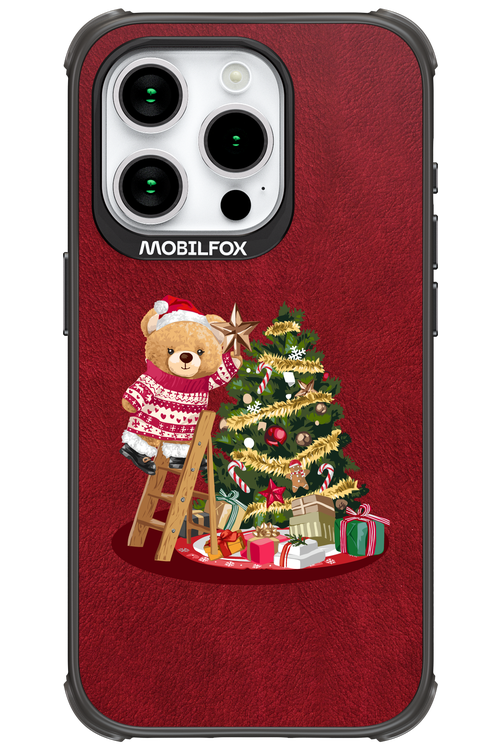 Christmas Bear (Burgundy) - Apple iPhone 15 Pro