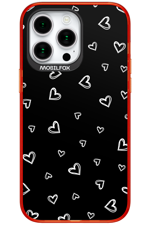 Monochrome Hearts 2.0 - Apple iPhone 15 Pro Max