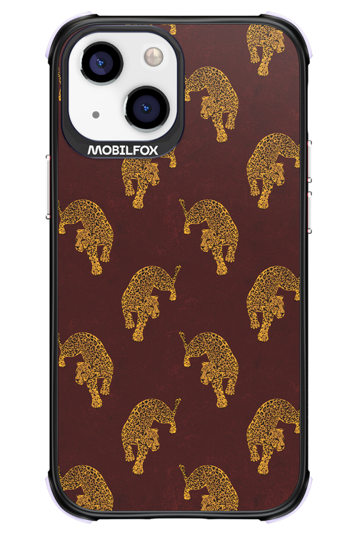 Burgundy Leopard Pattern - Apple iPhone 13 Mini