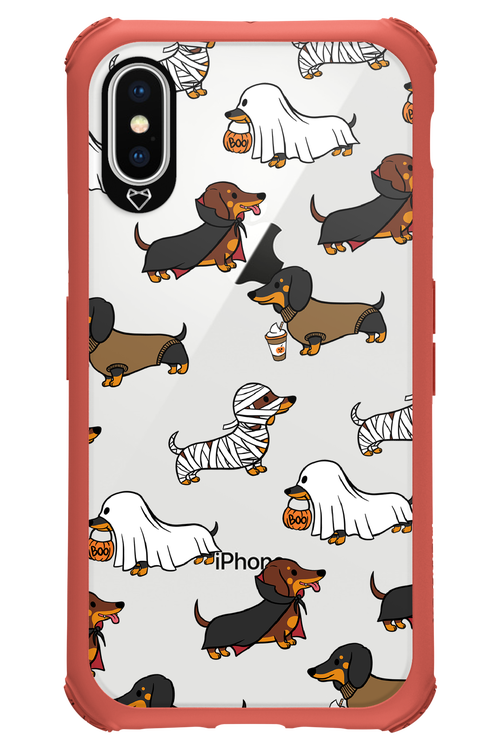 Scary Dachshund (Transparent) - Apple iPhone X