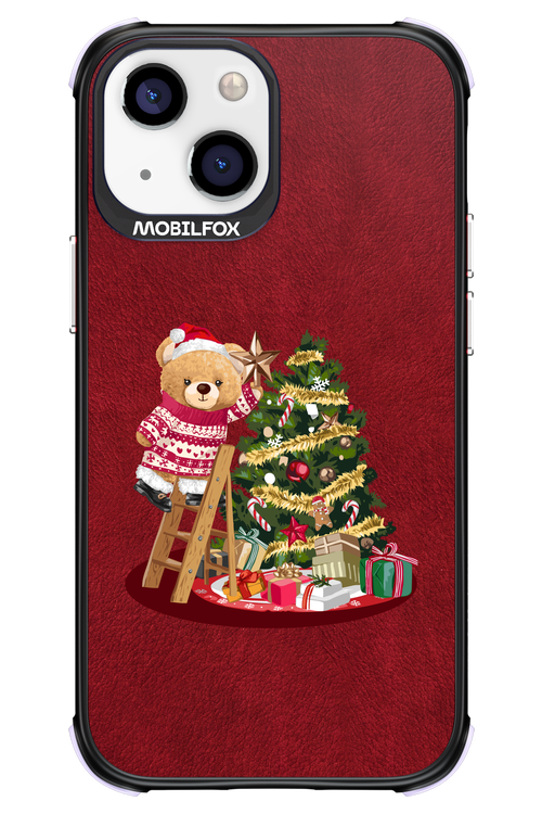 Christmas Bear (Burgundy) - Apple iPhone 13 Mini