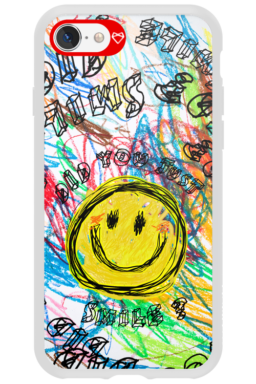 Crayon Smiley Colorful - Apple iPhone SE 2020