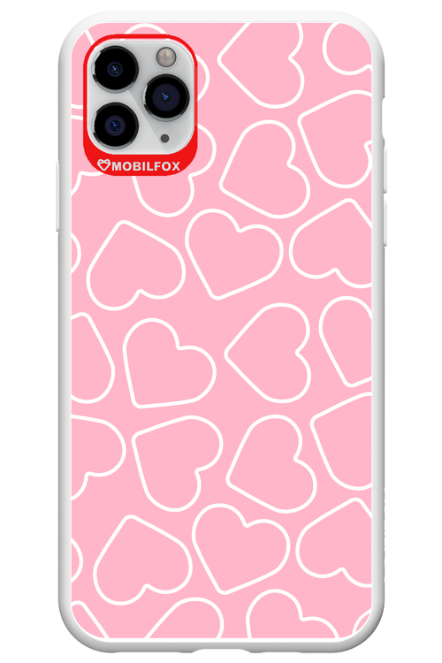 Line Heart Pink - Apple iPhone 11 Pro Max