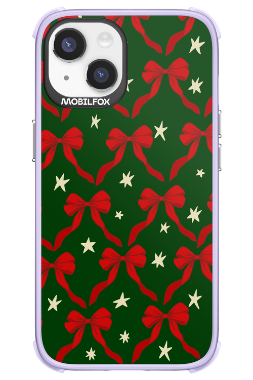 Bow & Stars (Green) - Apple iPhone 14