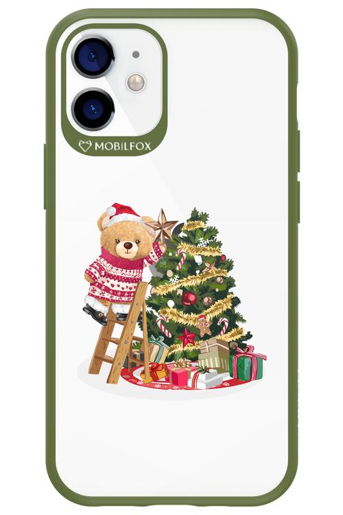Christmas Bear (Transparent) - Apple iPhone 12 Mini