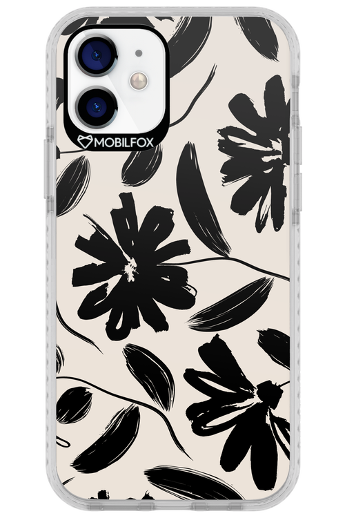 Monochrome Flowerss - Apple iPhone 12