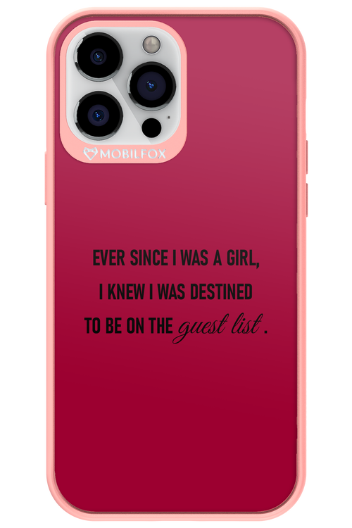 Guest List - Apple iPhone 13 Pro Max