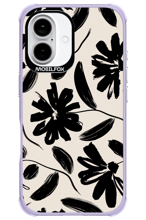 Monochrome Flowerss - Apple iPhone 16
