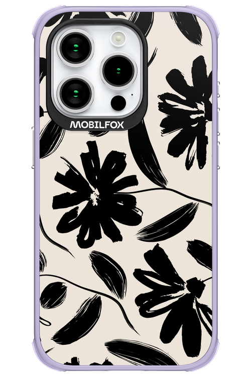 Monochrome Flowerss 2.0 - Apple iPhone 15 Pro