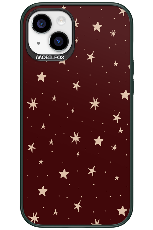 Burgundy Stars - Apple iPhone 15 Plus