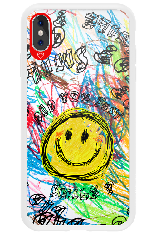 Crayon Smiley Colorful - Apple iPhone XS Max