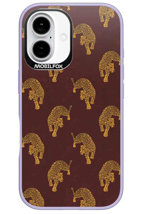 Burgundy Leopard Pattern - Apple iPhone 16
