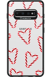 Candy Cane Hearts - Samsung Galaxy S10+