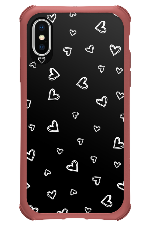 Monochrome Hearts 2.0 - Apple iPhone XS