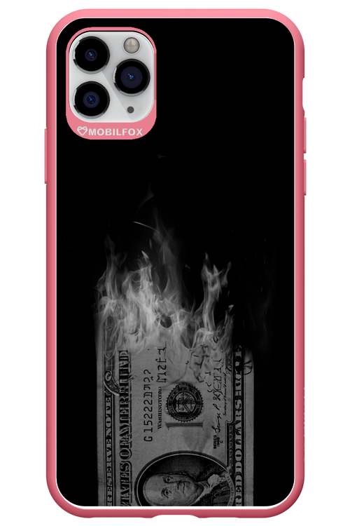 Money Burn B&W - Apple iPhone 11 Pro Max