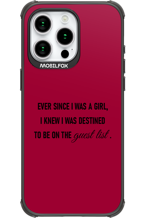 Guest List - Apple iPhone 15 Pro Max