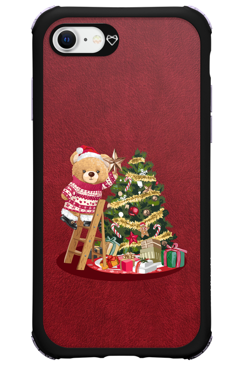 Christmas Bear (Burgundy) - Apple iPhone SE 2020