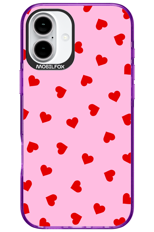 Sprinkle Heart Pink - Apple iPhone 16 Plus