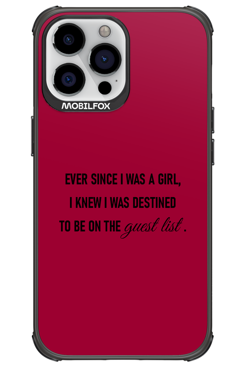 Guest List - Apple iPhone 13 Pro Max