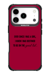 Guest List - Apple iPhone 17 Pro