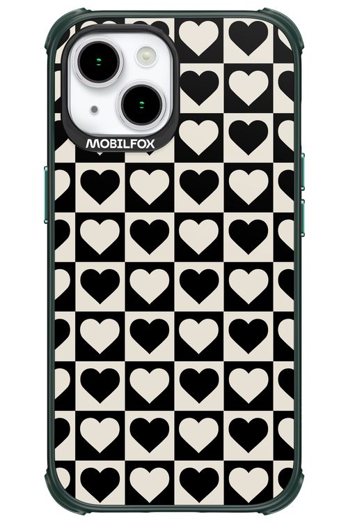 Checkered Heart - Apple iPhone 15