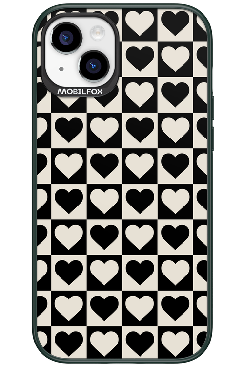 Checkered Heart - Apple iPhone 15 Plus