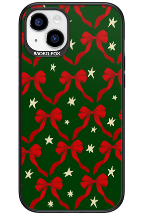 Bow & Stars (Green) - Apple iPhone 15 Plus