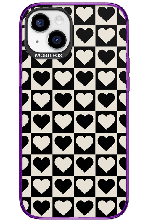 Checkered Heart - Apple iPhone 15 Plus