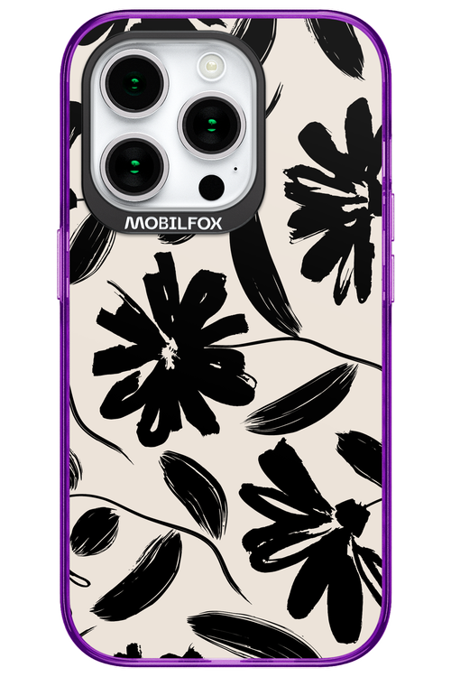 Monochrome Flowerss 2.0 - Apple iPhone 15 Pro