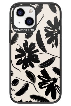 Monochrome Flowerss - Apple iPhone 13 Mini