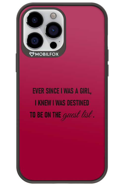 Guest List - Apple iPhone 13 Pro Max