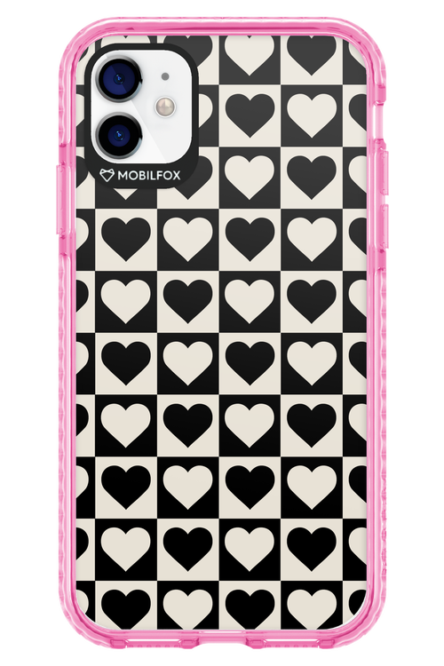 Checkered Heart - Apple iPhone 11