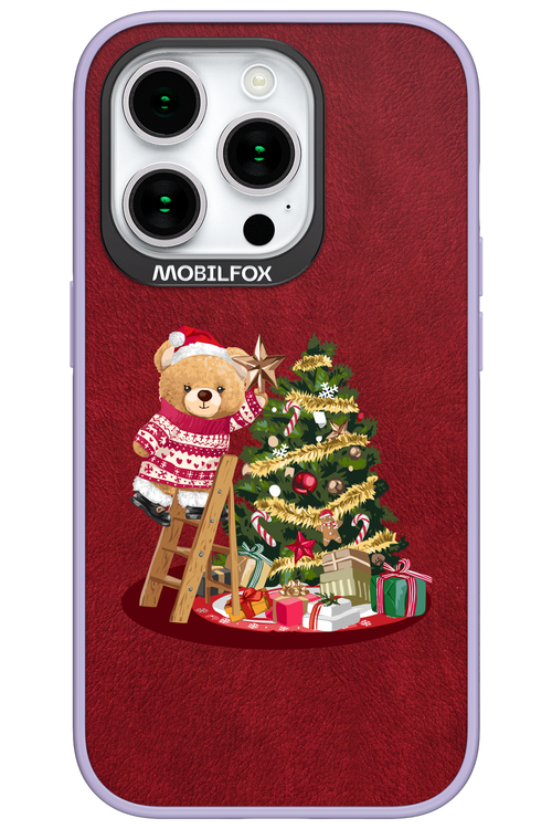 Christmas Bear (Burgundy) - Apple iPhone 15 Pro