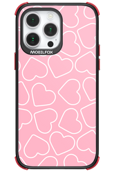 Line Heart Pink - Apple iPhone 14 Pro Max