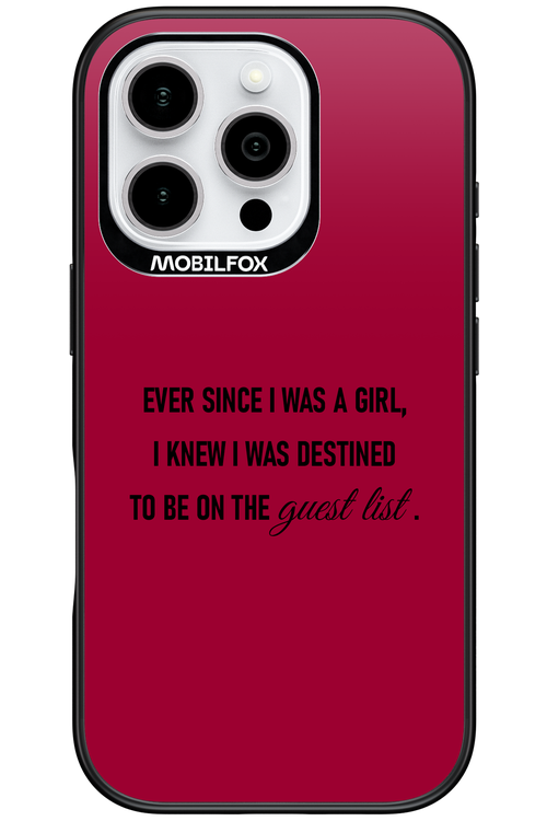 Guest List - Apple iPhone 16 Pro