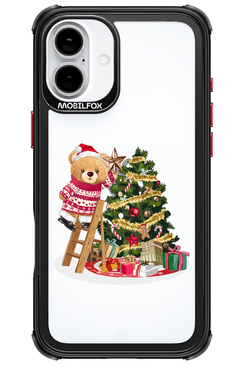 Christmas Bear (Transparent) - Apple iPhone 16 Plus