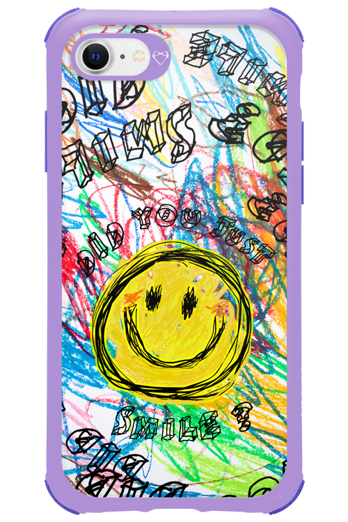 Crayon Smiley Colorful - Apple iPhone SE 2020