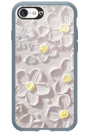 White Flowers - Apple iPhone 8