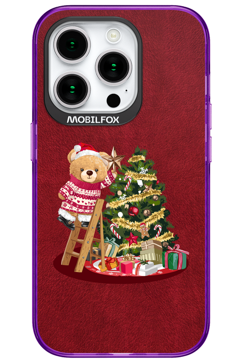 Christmas Bear (Burgundy) - Apple iPhone 15 Pro