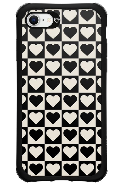 Checkered Heart - Apple iPhone SE 2022