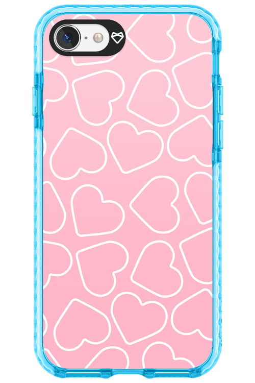 Line Heart Pink - Apple iPhone 7