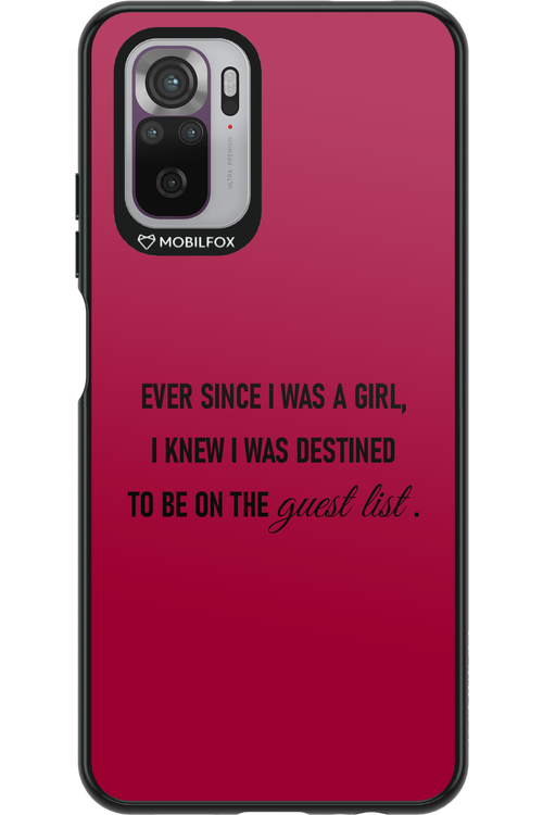 Guest List - Xiaomi Redmi Note 10