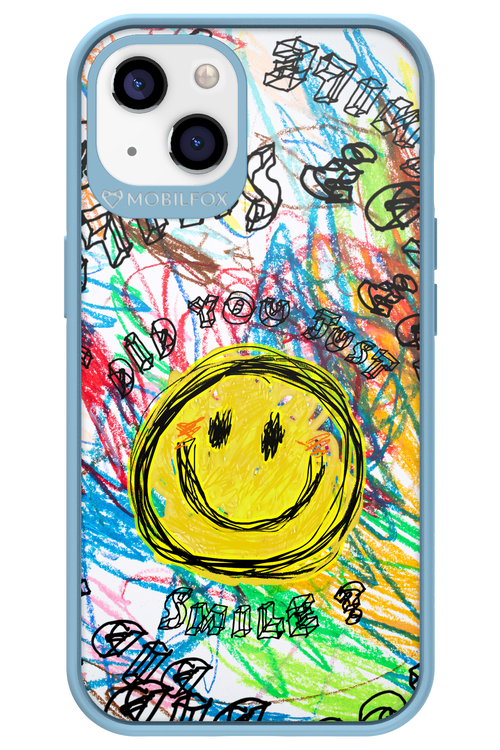 Crayon Smiley Colorful - Apple iPhone 13