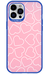 Line Heart Pink - Apple iPhone 12 Pro Max