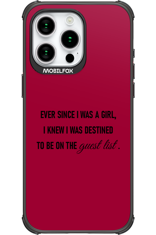 Guest List - Apple iPhone 15 Pro Max