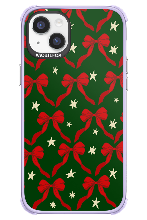 Bow & Stars (Green) - Apple iPhone 14 Plus