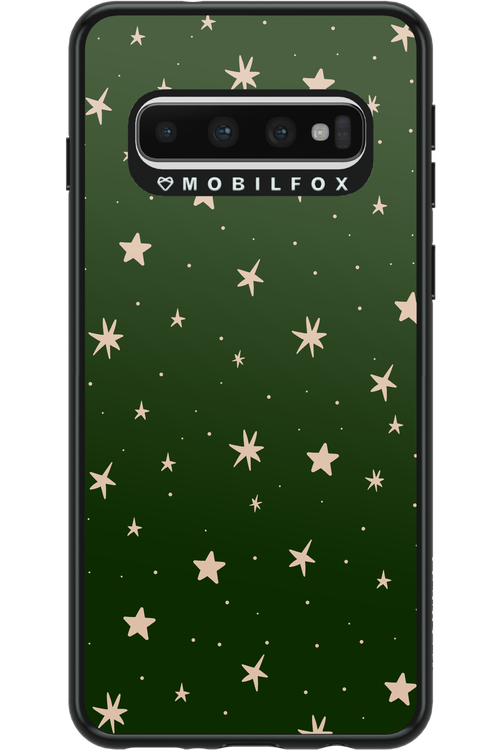 Forest Green Stars - Samsung Galaxy S10