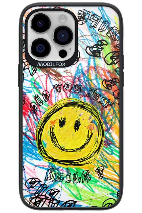 Crayon Smiley Colorful - Apple iPhone 14 Pro Max